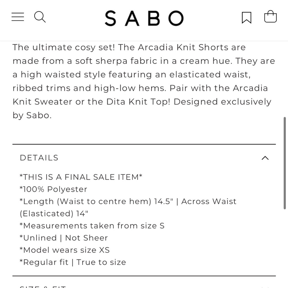 Sabo Skirt Cream Women Shorts - Picture 6 of 6